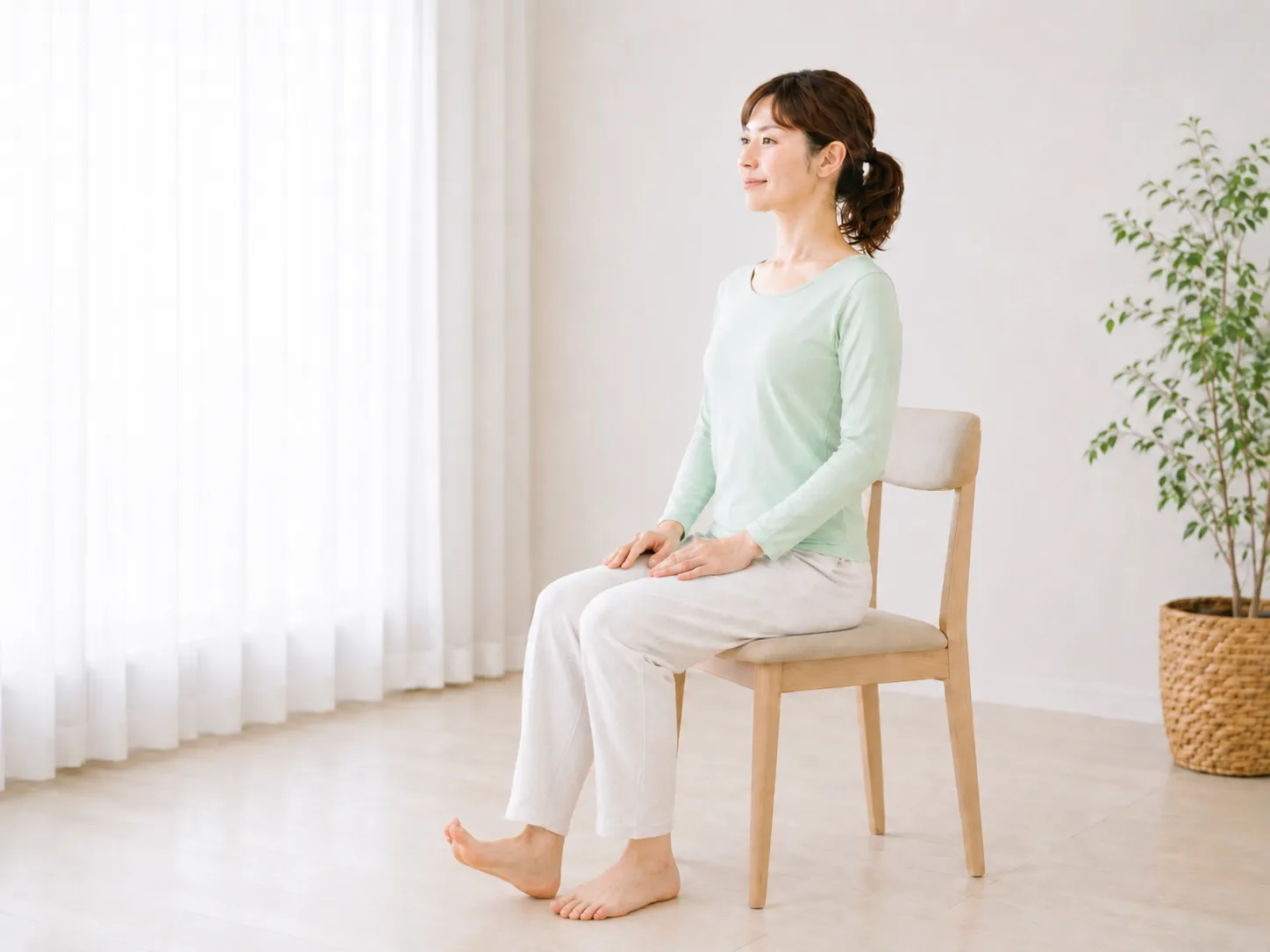 足元が温まり、体のめぐりが動き出して声が響きやすくなるイメージ